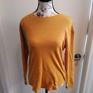 Time and Tru Mustard Forever Knit Thermal